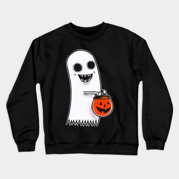 Trick or Treat Ghost Crewneck Sweatshirt by The Ghost In You